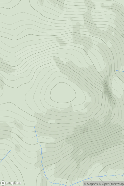 Thumbnail image for Meall Liath [Loch Rannoch to Glen Lyon] showing contour plot for surrounding peak